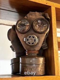 WWII Imperial Japanese Military Gas Mask 1940s Original With Canister