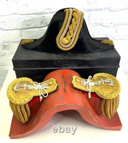 WWII Imperial Japanese Naval Officers Boxed Dress Hat & Epaulettes