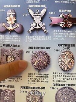 WWII Imperial Japanese Navy & Army Marksman Badges, Rare Rifle Shooting Awards