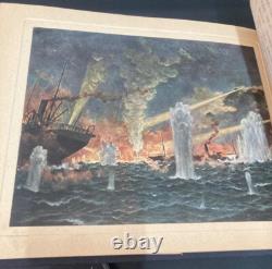 WWII Imperial Japanese Navy Hall Mural History Book 1941 War Art Propaganda RARE