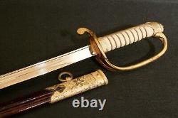 WWII Imperial Japanese Navy IJN Officers Dress Sword & Scabbard Fine Original