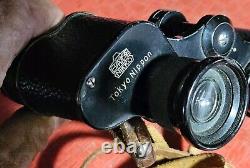 WWII Imperial Japanese Navy Military Binoculars Orion made by Nikko Nikon WORK