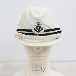 WWII Imperial Japanese Navy Officer Cap Military Uniform Hat white from Japan