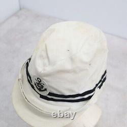 WWII Imperial Japanese Navy Officer Cap Military Uniform Hat white from Japan