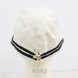 WWII Imperial Japanese Navy Officer Cap Military Uniform Hat white from Japan