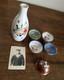 Wwii Imperial Japanese Navy Sake Cup Set Anchor Rising Sun With Sailor Photo