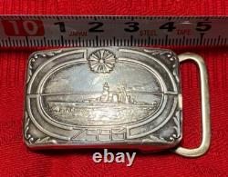 WWII Imperial Japanese Navy Silver Buckle Naval Grand Maneuvers Commemorative