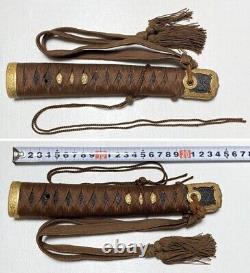 WWII Imperial Japanese Navy Type 97 Naval Kai-Gunto Handle Tsuba Tassel Set