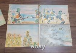 WWII Imperial Japanese Propaganda Picture Story 1944 Paratrooper Tale 20 Cards