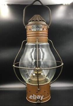 WWII Imperial Japanese Ship Oil Lantern, 1941, Rare Vintage Maritime Lamp