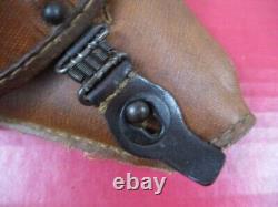 WWII Japanese Army Rubberized Canvas Holster Type 14 Nambu Pistol XLNT RARE #3