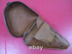 WWII Japanese Army Rubberized Canvas Holster Type 14 Nambu Pistol XLNT RARE #3