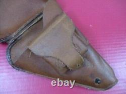 WWII Japanese Army Rubberized Canvas Holster Type 14 Nambu Pistol XLNT RARE #3