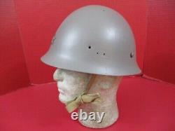 WWII Japanese Imperial Army Type 90 Helmet withLiner & Chin Strap Refurbished #3