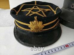 WWII Japanese Military Imperial Soldier's dress uniform Cap and Case set -d0410