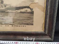 WWII Japanese imperial Military NAVY battleship MUTSU photo and flame set-f1130