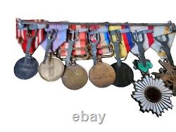 WWII Medal set military hanging clasp Imperial Japanese WW2 Sacred Treasure