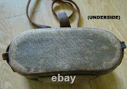 WWII Named Imperial Japanese Army Oiled Canvas Binocular Case with Strap