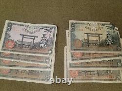 WWII-Post WWII Imperial Japanese Currency MULTIPE NOTES OF EACH