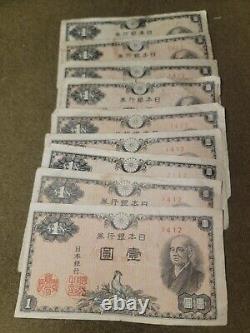 WWII-Post WWII Imperial Japanese Currency MULTIPE NOTES OF EACH