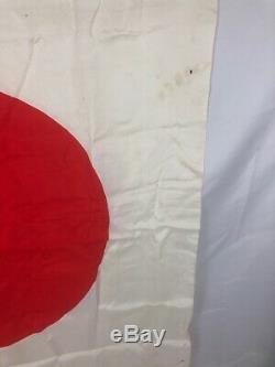 WWII WW2 Japanese Silk Flag, Original, Imperial, IJA, Army, 38x27, Vintage, War