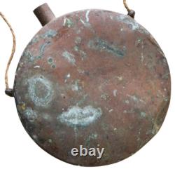 WWII ww2 Japanese Army antique Imperial Military Gunpowder Flask 18.5x16cm Rare