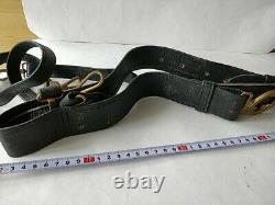 World War 2 WWII Japanese Military Imperial Navy Soldier's buckle Belt-c0925