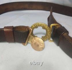 World War II Imperial Japanese Academy Officer's Leather Belt Genuine