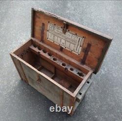 World War II Imperial Japanese Army Field Horseshoe Tool Wooden Box Authentic