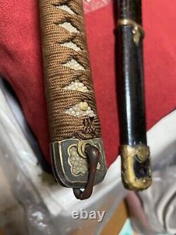 World War II Imperial Japanese Army Wakizashi, Military Sword, Chrysanthemum