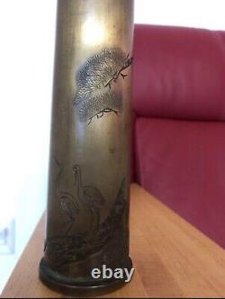 World War II Imperial Japanese Art Vase Timor Conquest 1942 Repurposed Shell