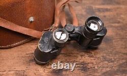 World War II Imperial Japanese Manchuria Optics 6x9.3 Binoculars Nikon Rarity