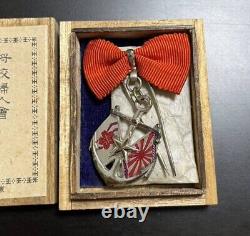 World War II Imperial Japanese Military Wife Badge Boxed 1939-1945 Rare WW2