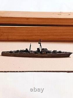 World War II Imperial Japanese Navy 1930's Battleship Paperweight Teruduki Withbox