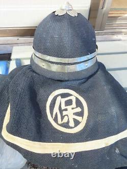 World war 2 original imperial japanese fire protection helmet cap rescue team