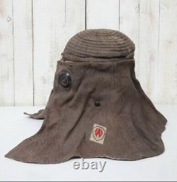 World war 2 original imperial japanese fire protection hood mask antique