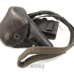 World war 2 original imperial japanese leather gun holster holder case antique