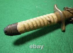 World war 2 original imperial japanese navy dagger for display uncut blade gunto