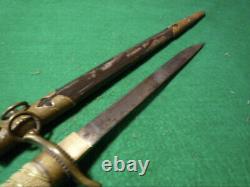 World war 2 original imperial japanese navy dagger for display uncut blade gunto