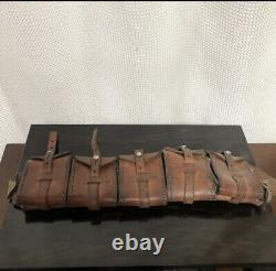 Worldwar 2 original imperial japanese army leather bag belt antique military