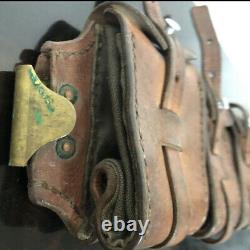 Worldwar 2 original imperial japanese army leather bag belt antique military