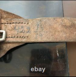 Worldwar 2 original imperial japanese army leather bag belt antique military