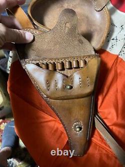 Worldwar2 imperial japanese army leather gun holster for type26 revolver antique