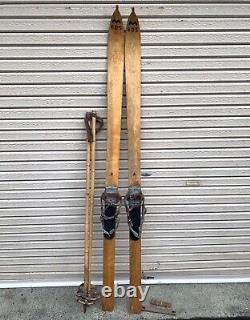 Worldwar2 imperial japanese army military skis set made of 1942 antique