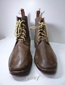 Worldwar2 imperial japanese army type1930 lace up leather boots unused from 1937