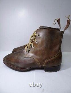 Worldwar2 imperial japanese army type1930 lace up leather boots unused from 1937