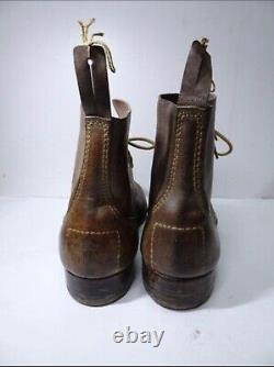 Worldwar2 imperial japanese army type1930 lace up leather boots unused from 1937