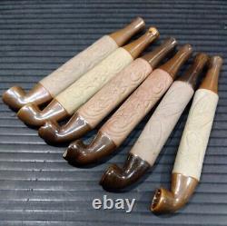 Worldwar2 imperial japanese late-war type pottery smoking pipe kiseru 6set