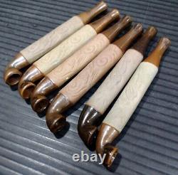 Worldwar2 imperial japanese late-war type pottery smoking pipe kiseru 6set