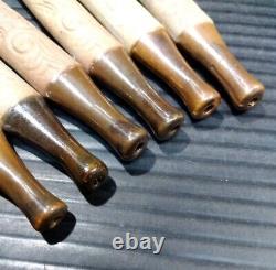 Worldwar2 imperial japanese late-war type pottery smoking pipe kiseru 6set